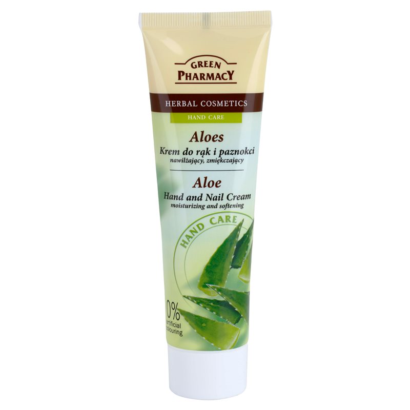 Green Pharmacy Hand Care Aloe зволожуючий та пом'якшуючий крем для рук та нігтів 100 мл