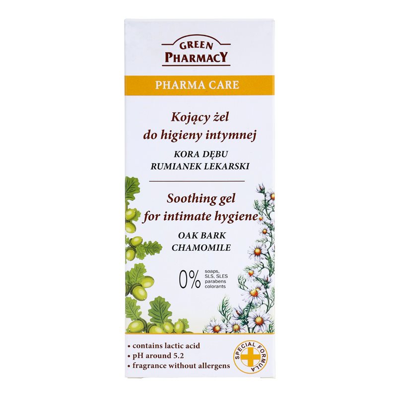 

Green Pharmacy Pharma Care Oak Bark Chamomile заспокоюючий гель для інтимної гігієни
