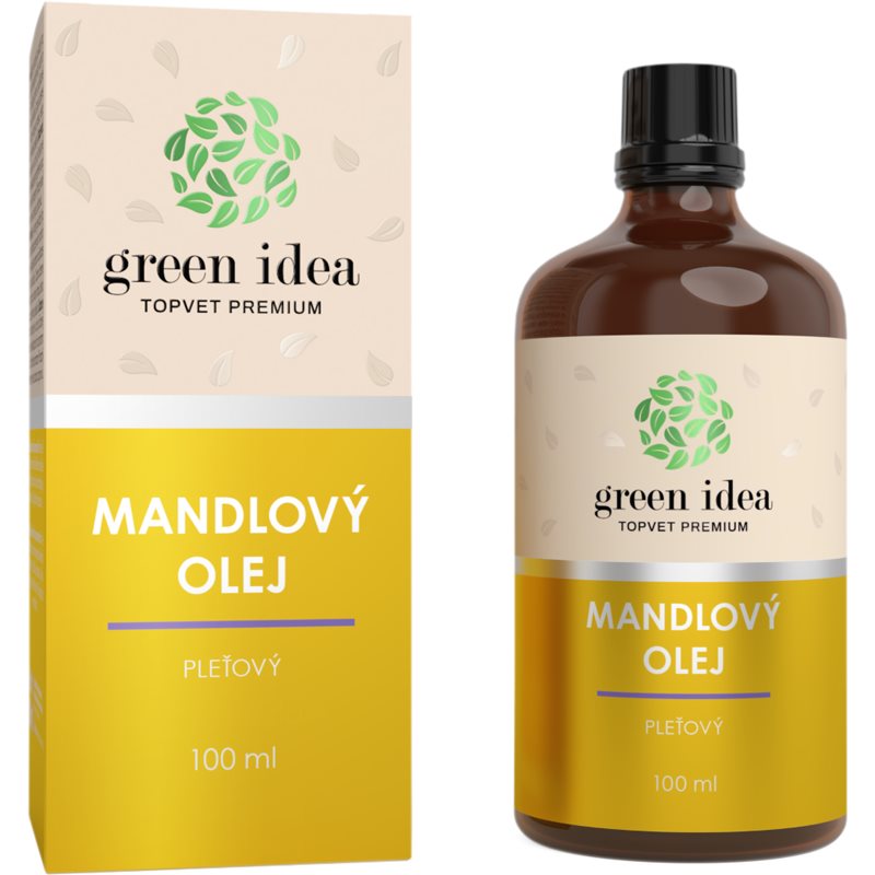 Green Idea Almond skin oil - Prunus Amygdalus Dulcis migdolų aliejus šaltai spaustas 100 ml