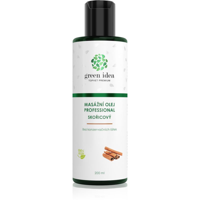 Green Idea Massage oil Cinnamon masažinis aliejus celiulitui mažinti 200 ml
