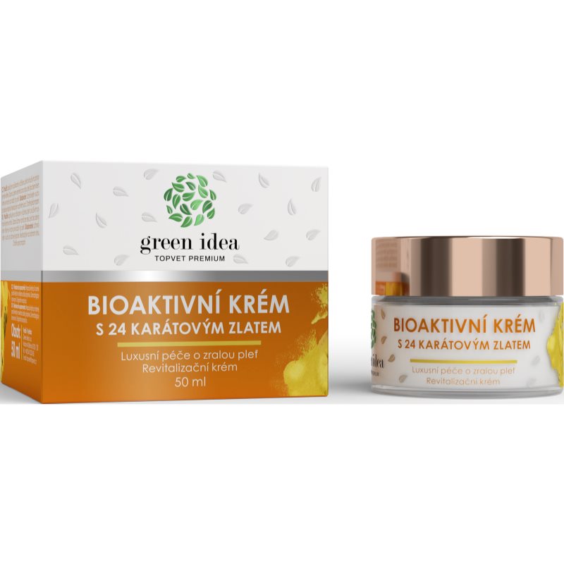 Green Idea Bioactive cream with 24 carat gold prabangi priežiūra brandžiai odai 50 ml