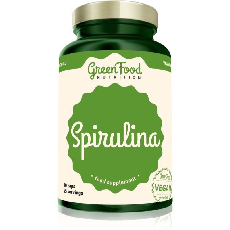 GreenFood Nutrition Spirulina kapsuly na podporu detoxikácie organizmu 90 cps