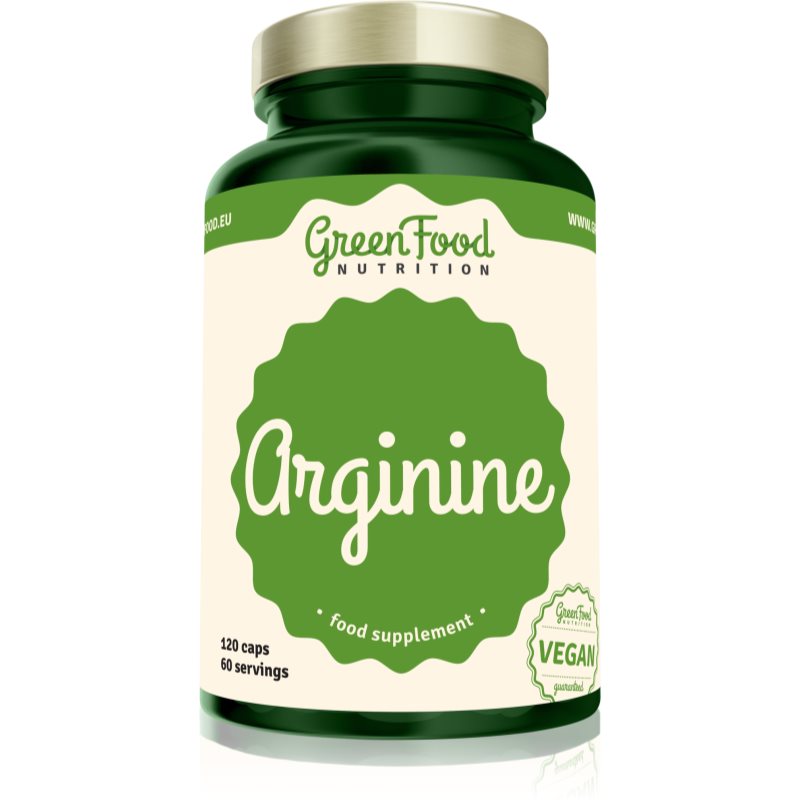 E-shop GreenFood Nutrition Arginine regenerace a růst svalů 120 cps
