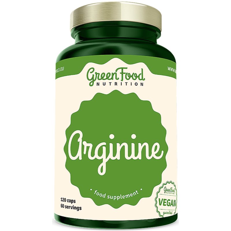GreenFood Nutrition Arginine regenerace a růst svalů 120 cps