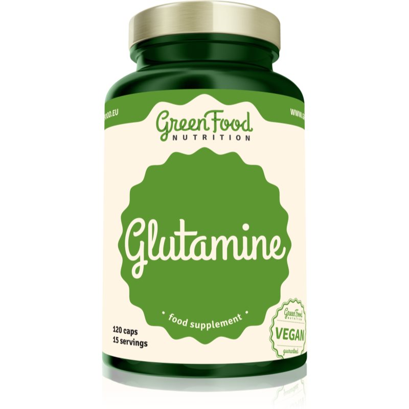 E-shop GreenFood Nutrition Glutamine podpora sportovního výkonu a regenerace 120 cps