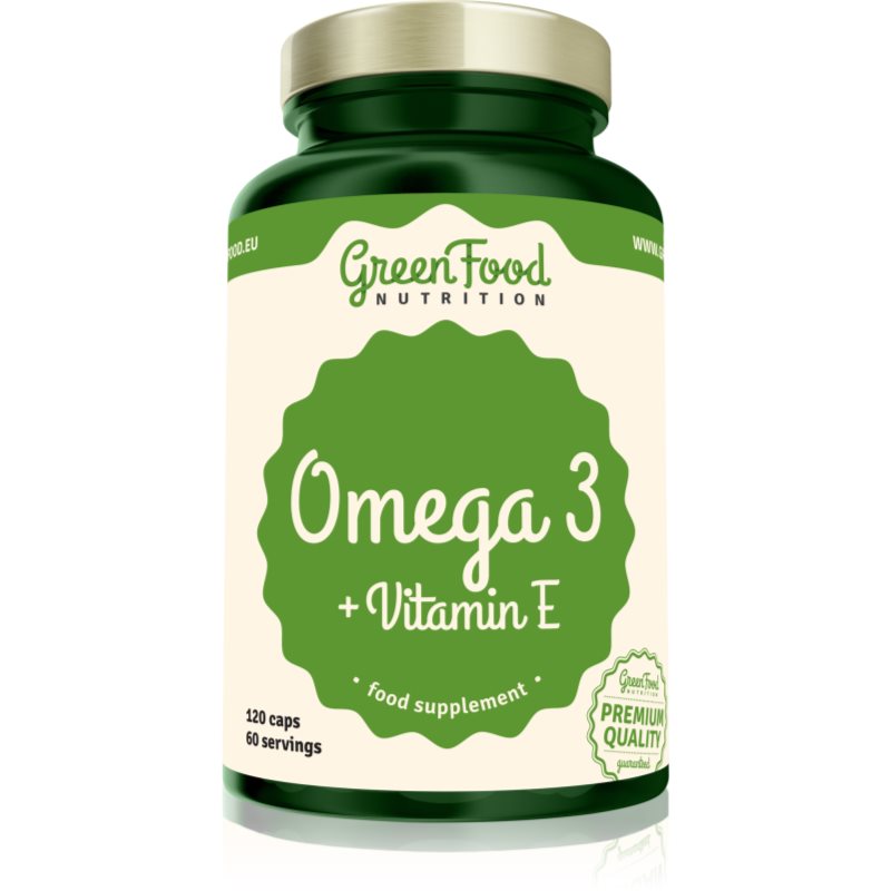 GreenFood Nutrition Omega 3 + Vitamin E 120 kapslí koupíte na Notino.cz