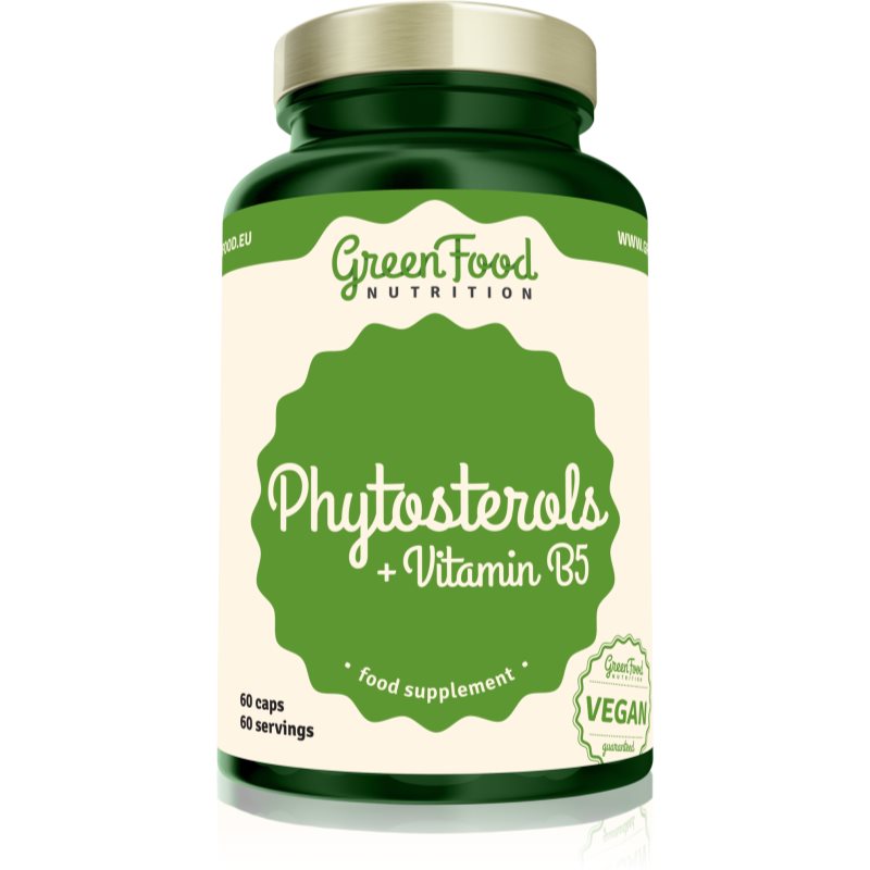 E-shop GreenFood Nutrition Phytosterols + Vitamin B5 kapsle pro udržení normální hladiny cholesterolu 60 cps