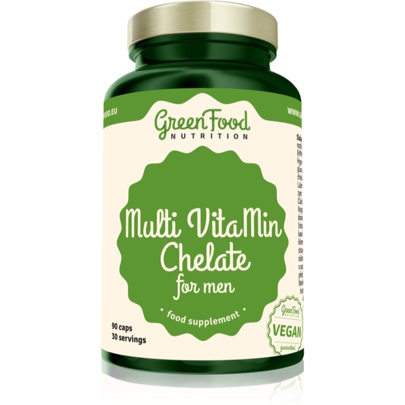 GreenFood Nutrition Multi VitaMin Chelate for Men kapsle s multivitamínovým komplexem 90 cps