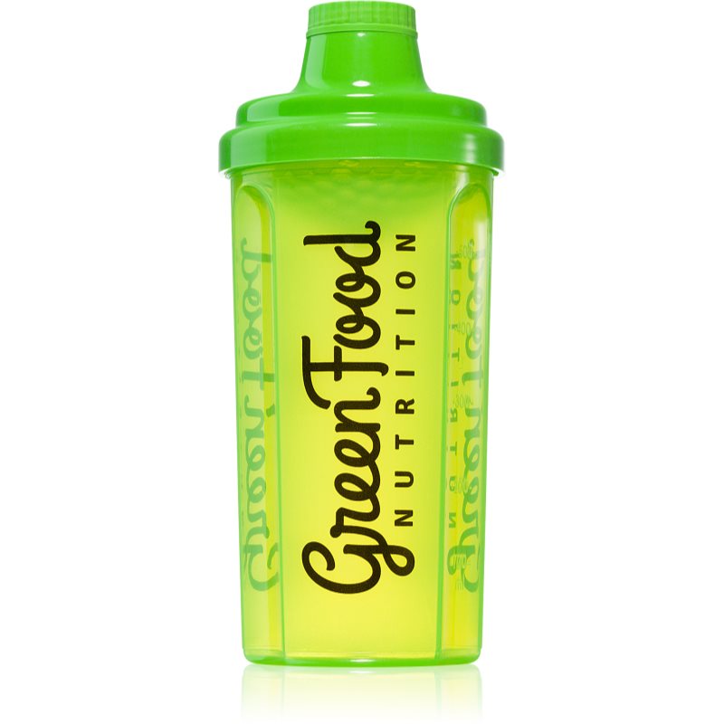 GreenFood Nutrition Shaker sportovní šejkr Transparent Green 500 ml