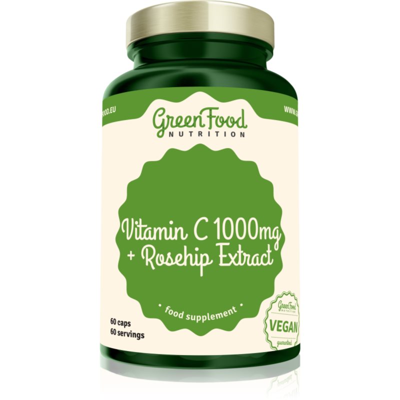 GreenFood Nutrition Vitamin C 1000 mg + extrakt ze šípků 60 kapslí koupíte na Notino.cz