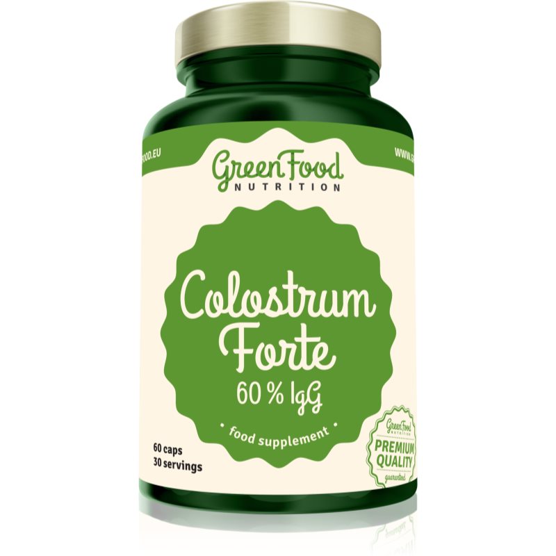 E-shop GreenFood Nutrition Colostrum Forte 60 % IgG podpora imunity 60 cps