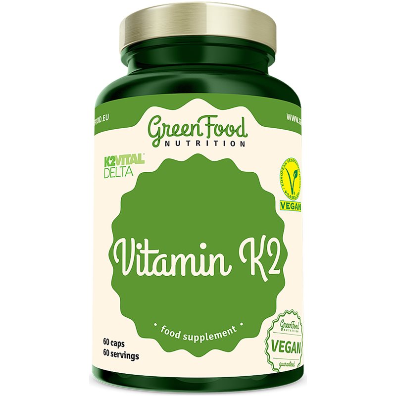 GreenFood Nutrition Vitamin K2 kapsle pro podporu zdraví kostí a kloubů 60 cps