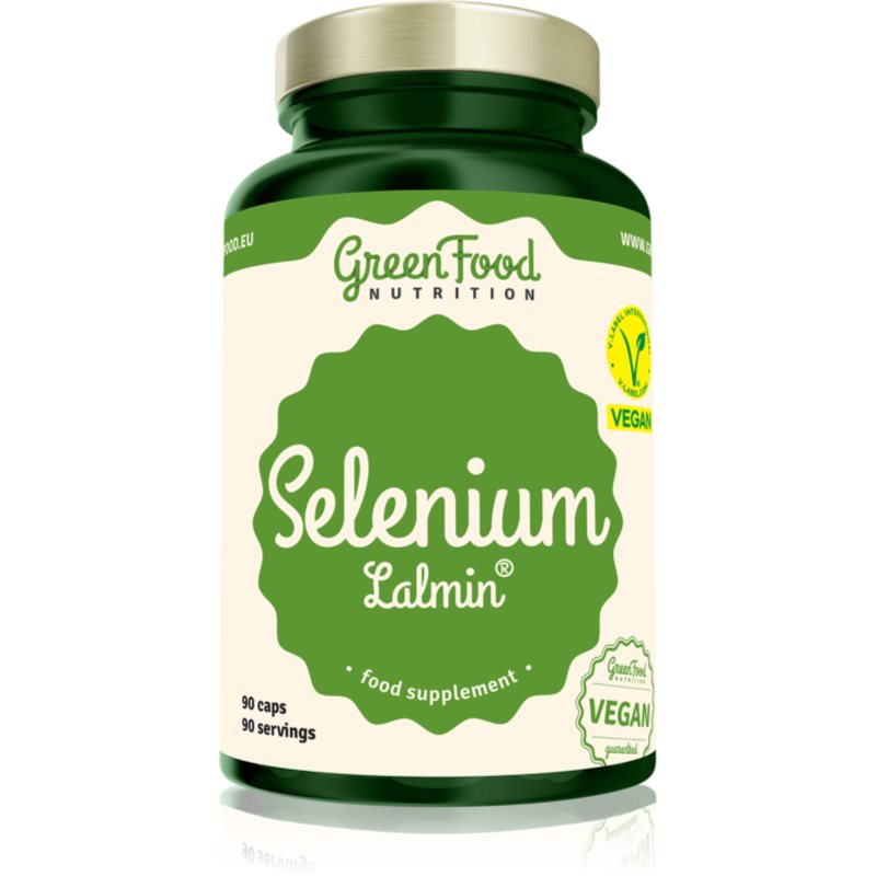 GreenFood Nutrition Selenium Lalmin® kapsuly pre správne fungovanie organizmu a normálny stav vlasov a nechtov 90 cps
