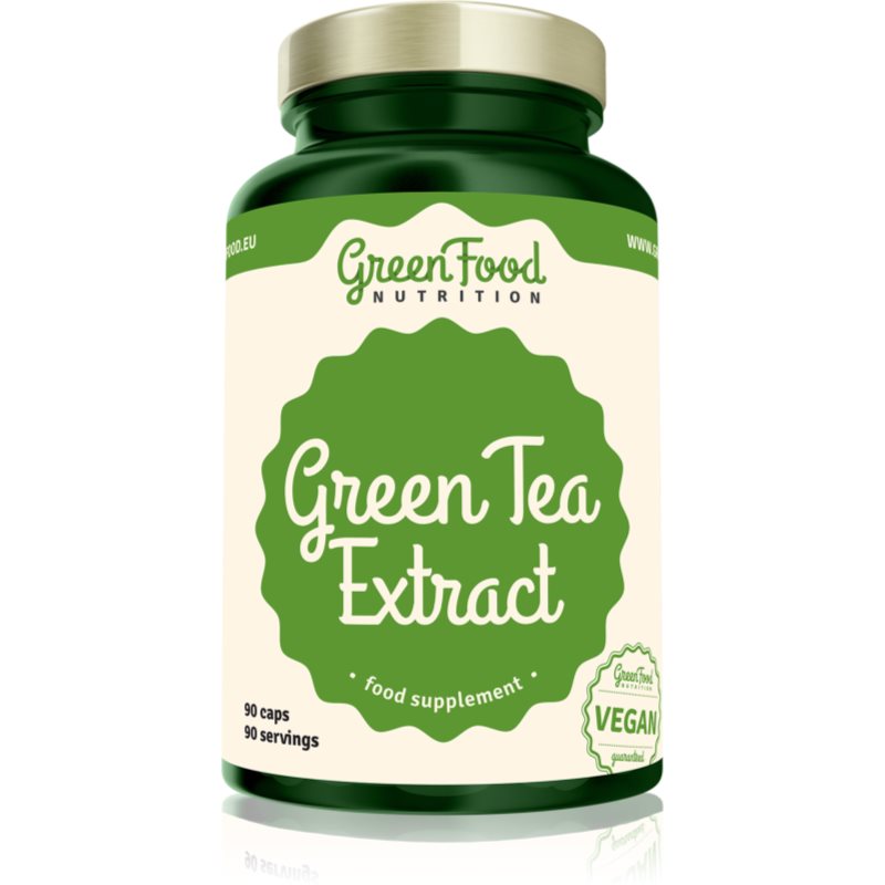 GreenFood Nutrition Green Tea Extract kapsuly na detoxikáciu organizmu a podporu imunity 90 cps