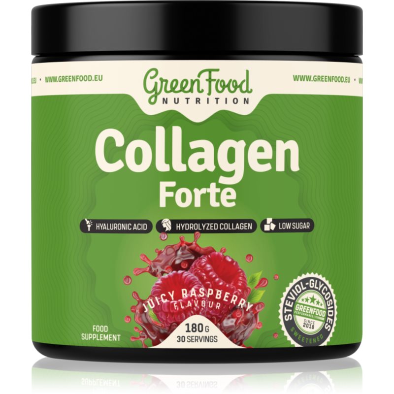 GreenFood Nutrition Nutrition Collagen Forte kolagen příchuť Juicy Raspberry 180 g