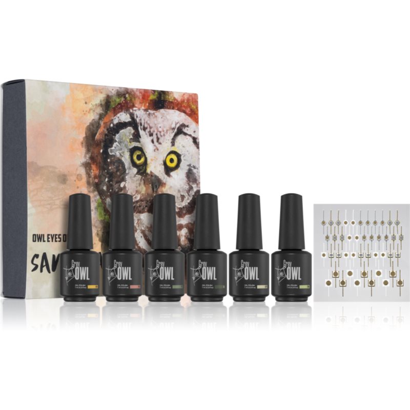 Grey Owl GO Savannah nail polish set (using a UV/LED lamp)
