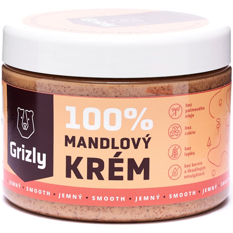 Grizly Mandlový krém Jemný ořechová pomazánka 500 g