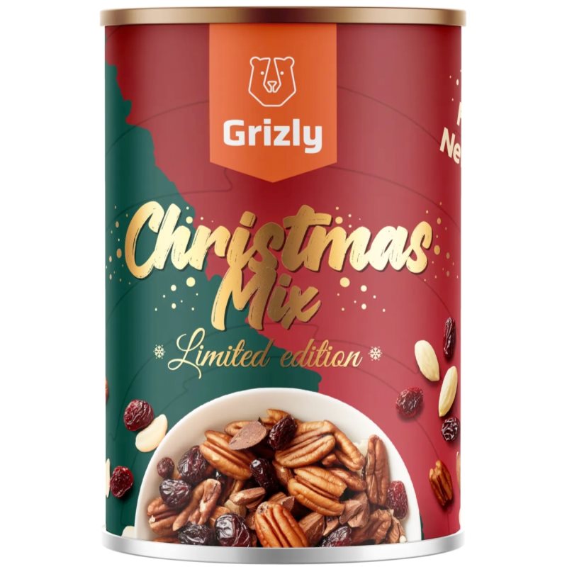 Grizly Vánoční mix 2026 dárková sada s ořechy 400 g