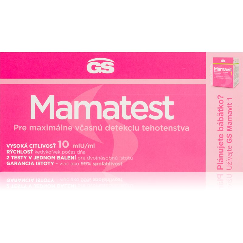 GS Mamatest 10 mIU/ml tehotenský test 2 ks kúpite na Notino.sk