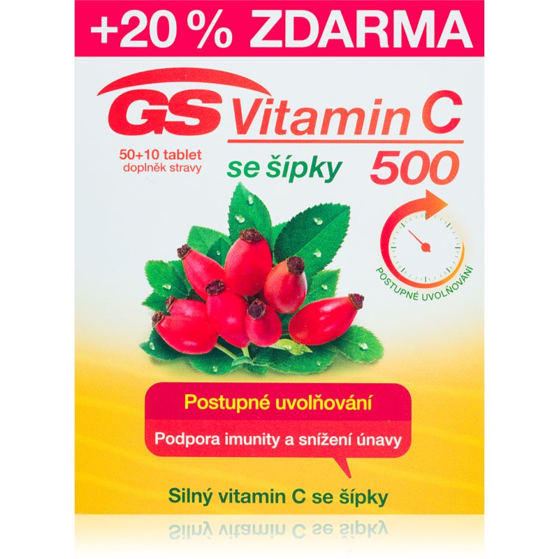 GS Vitamín C 500 so šípkami 50+10 tbl kúpite na Notino.sk