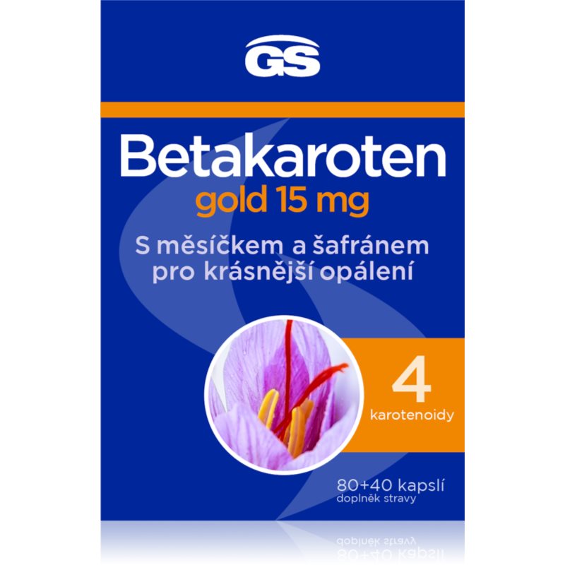 GS Betakaroten gold 15 mg kapsuly pre podporu opálenia 120 cps kúpite na Notino.sk