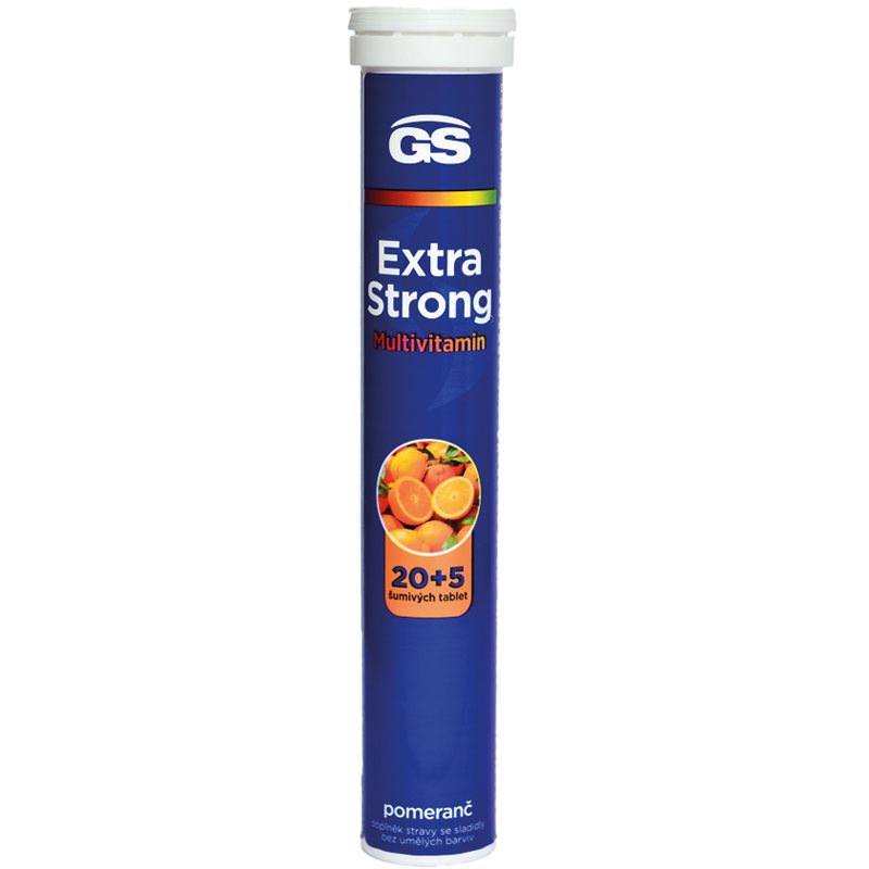 GS Extra Strong Multivitamin šumivé tablety s multivitamínovým komplexom príchuť Orange 25 tbl kúpite na Notino.sk
