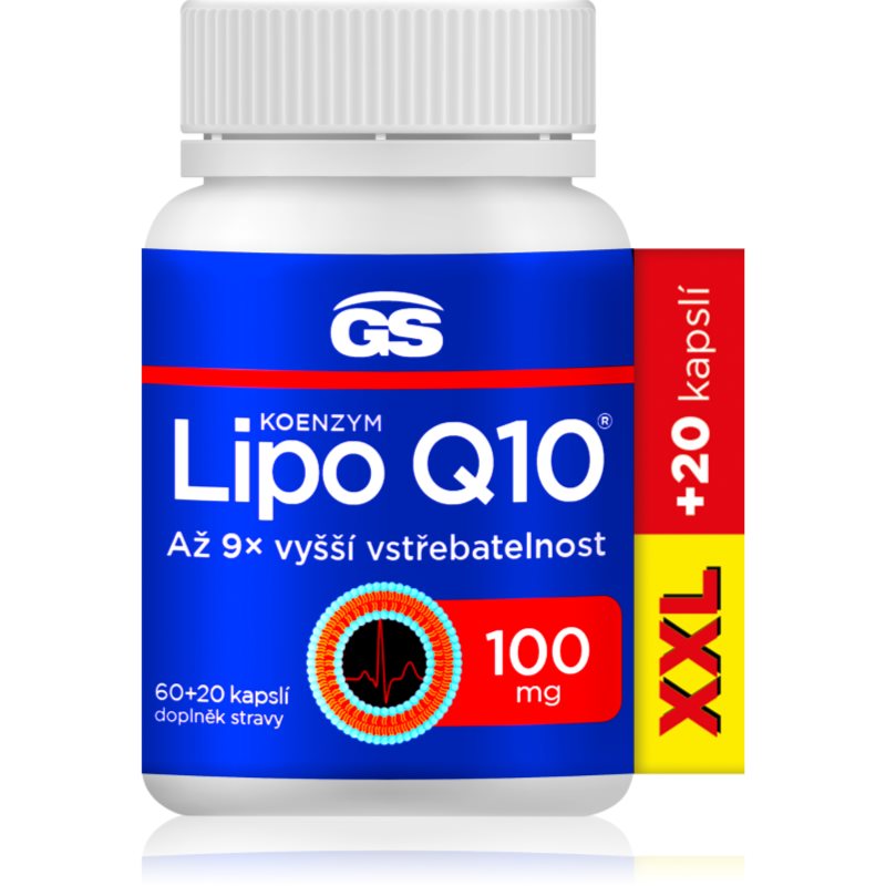 GS Koenzym Lipo Q10 100 mg XXL 60+20 kapslí koupíte na Notino.cz