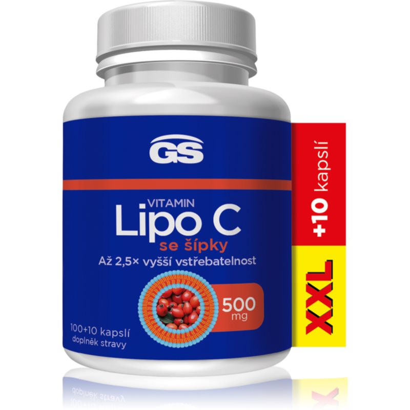 GS Vitamin Lipo C se šípky 500 mg XXL 100+10 kapslí