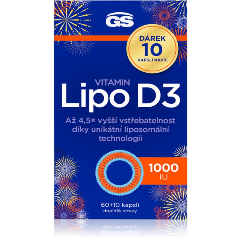 GS Vitamin Lipo D3 1000 IU cps.60+10 dárek
