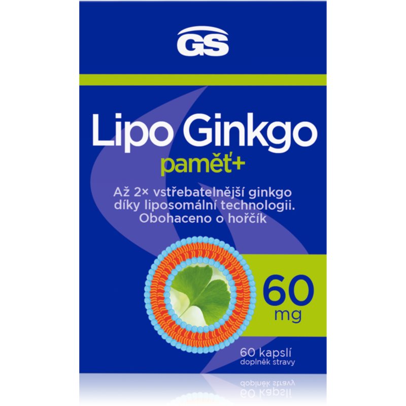 GS Lipo Ginko kapsuly na podporu funkcie mozgu a zlepšenie pamäti 60 cps