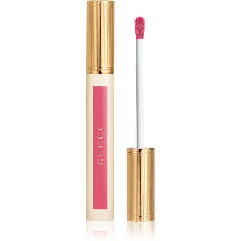 Gucci Glow Oil-In-Water Tint Liquid Lipstick lesklý hydratačný tekutý rúž odtieň 415 Clara Pink 6.5 ml