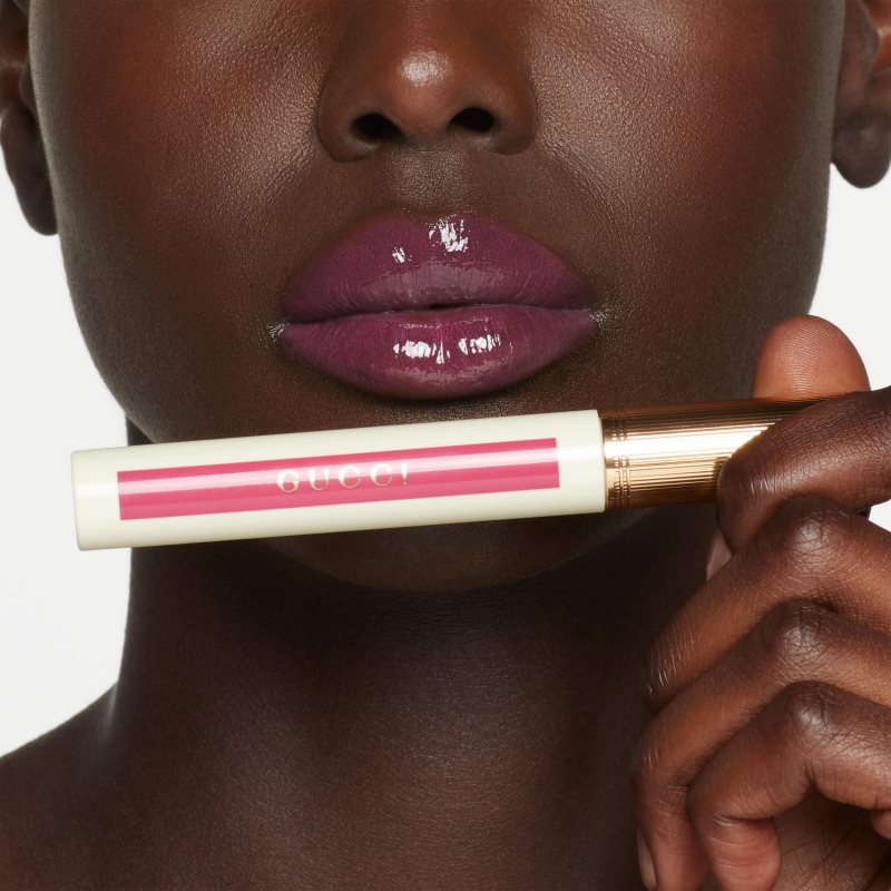 Gucci Glow Oil-In-Water Tint Liquid Lipstick lesklý hydratačný tekutý rúž odtieň 415 Clara Pink 6.5 ml (obrázok 9)
