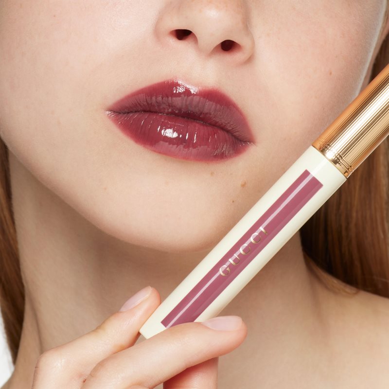 Gucci Glow Oil-In-Water Tint Liquid Lipstick lesklý hydratačný tekutý rúž odtieň 225 Marianne Mauve 6.5 ml (obrázok 9)