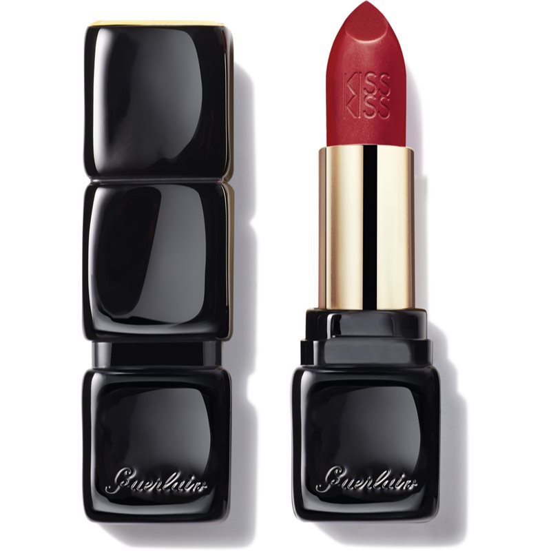 GUERLAIN KissKiss Shaping Cream Lip Colour Creamy Lipstick With Satin Finish Shade 320 Red Insolence 3.5 G