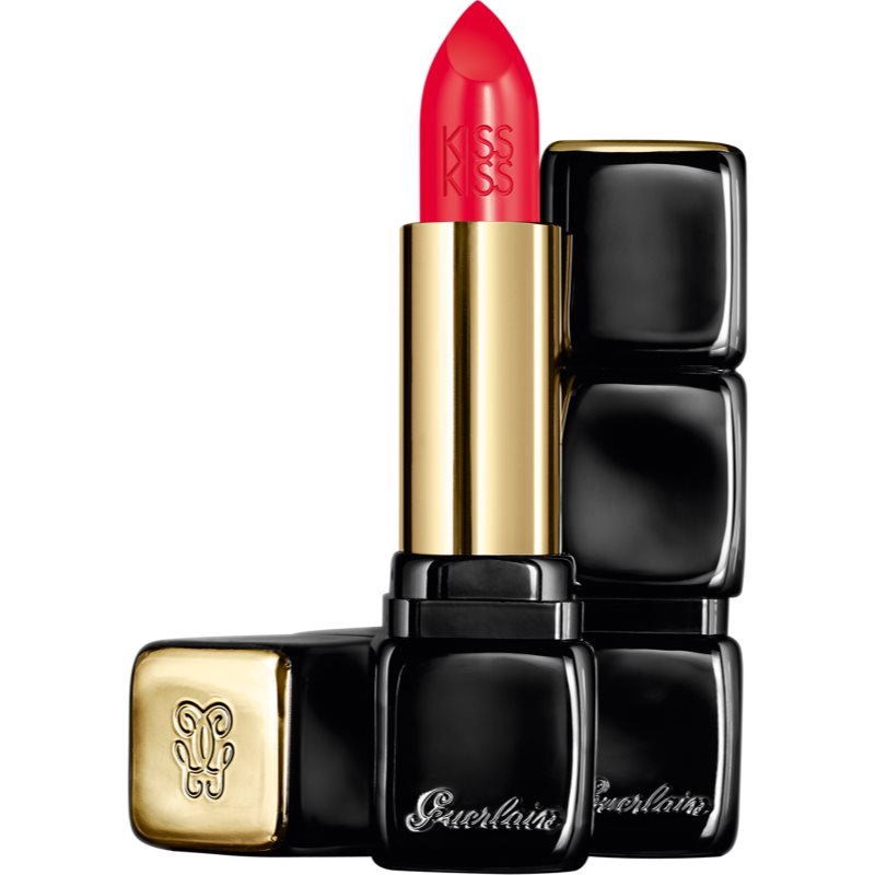 

GUERLAIN KissKiss Shaping Cream Lip Colour кремова помада з атласним фінішем відтінок 329 Poppy Red