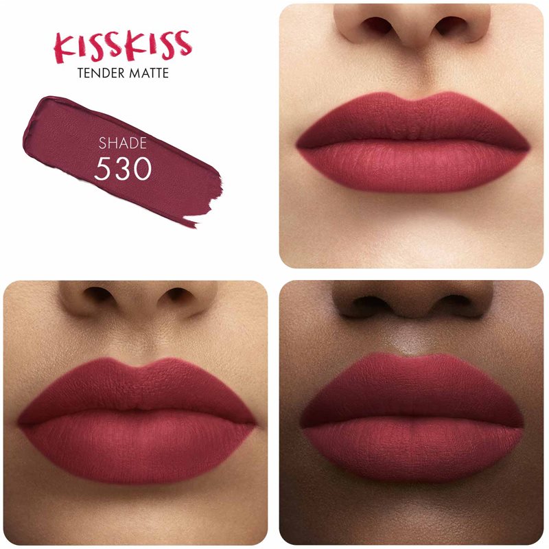 GUERLAIN KissKiss Tender Matte стійка губна помада з матовим ефектом відтінок 530 Dreamy Rose 3.5 гр