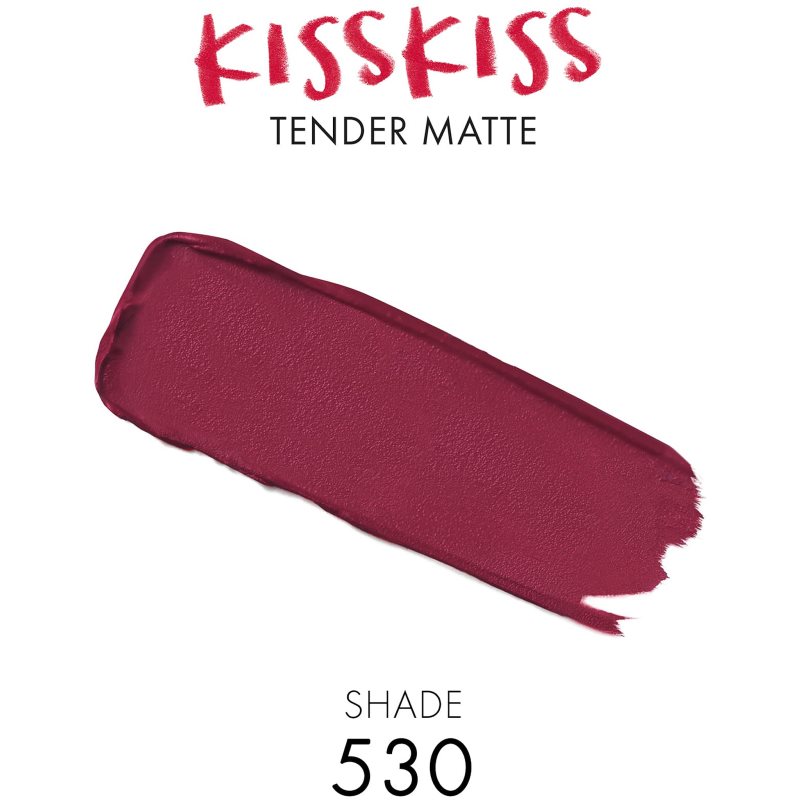 GUERLAIN KissKiss Tender Matte Ultra Matt Long-lasting Lipstick Shade 530 Dreamy Rose 3.5 G