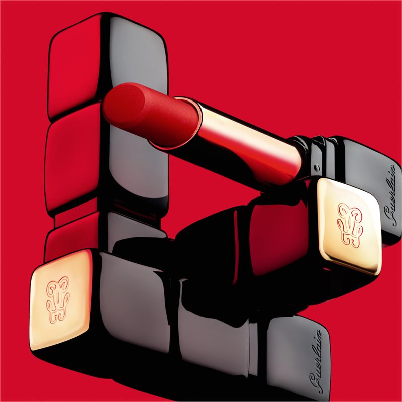 GUERLAIN KissKiss Tender Matte стійка губна помада з матовим ефектом відтінок 770 Desire Red 3.5 гр