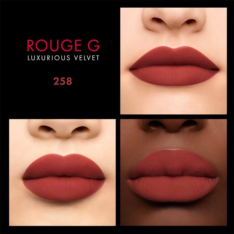 GUERLAIN Rouge G De Guerlain розкішна помада відтінок 258 Rosewood Beige Velvet 3,5 гр
