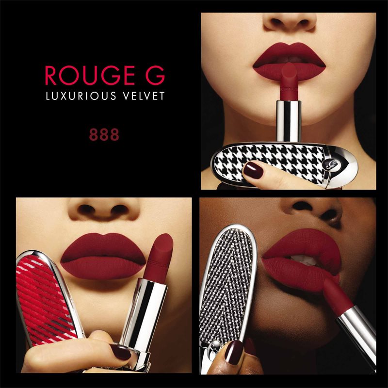 GUERLAIN Rouge G De Guerlain розкішна помада відтінок 888 Burgundy Red Velvet 3,5 гр