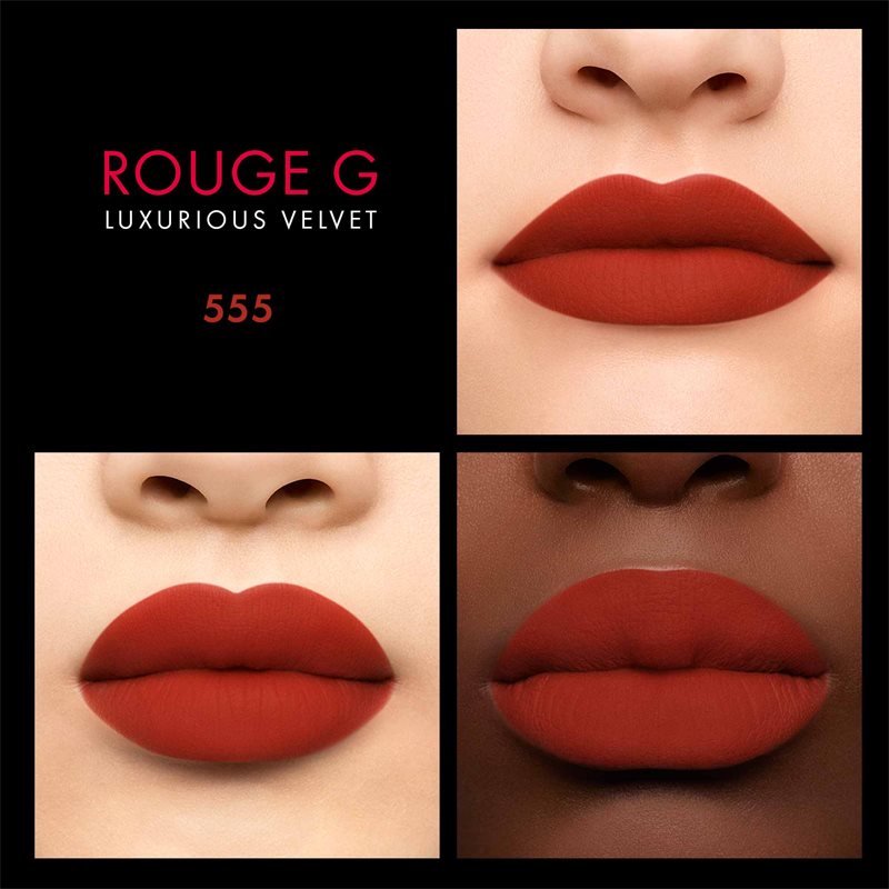 GUERLAIN Rouge G De Guerlain розкішна помада відтінок 555 Brick Red Velvet 3,5 гр