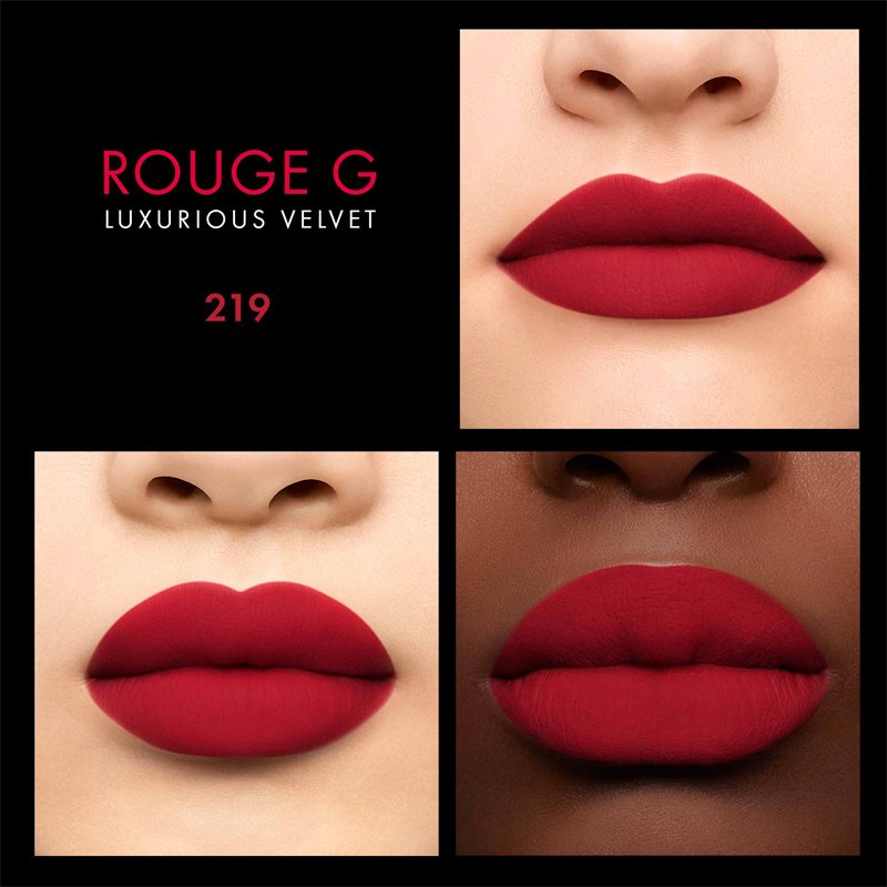 GUERLAIN Rouge G De Guerlain Luxury Lipstick Shade 219 Cherry Red Velvet 3,5 G
