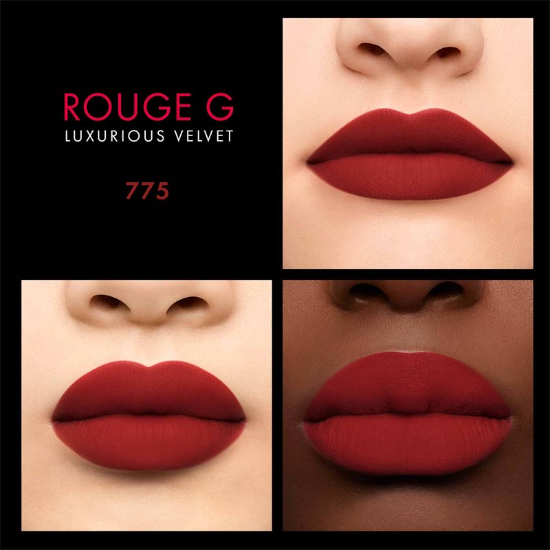 GUERLAIN Rouge G De Guerlain Luxury Lipstick Shade 775 Wine Red Velvet 3,5 G