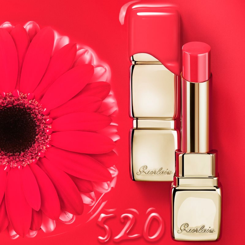 GUERLAIN KissKiss Shine Bloom Gloss Lipstick Shade 520 Love Bloom 3,5 G