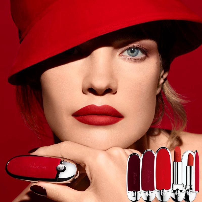 GUERLAIN Rouge G De Guerlain Luxury Lipstick Shade 1870 Rouge Impérial Satin (Legendary Reds) 3,5 G