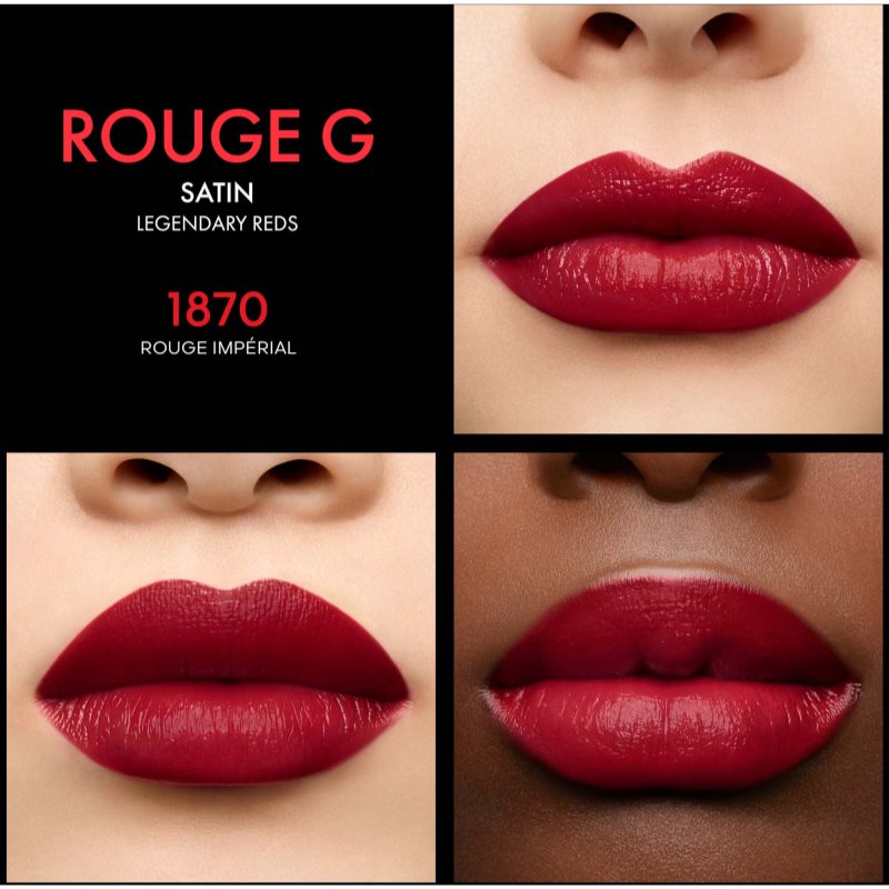GUERLAIN Rouge G De Guerlain Luxury Lipstick Shade 1870 Rouge Impérial Satin (Legendary Reds) 3,5 G