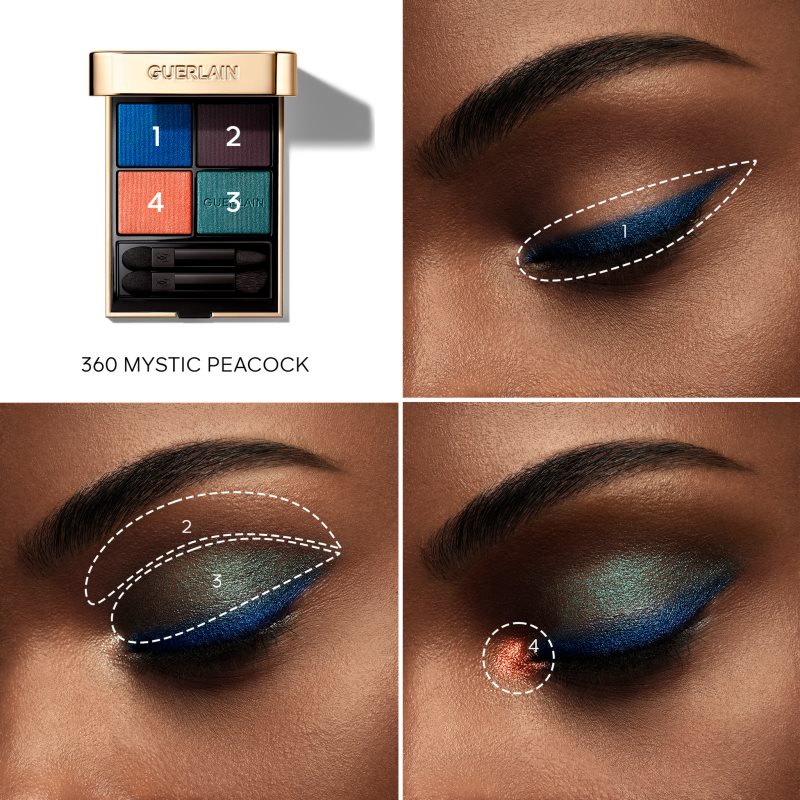 GUERLAIN Ombres G Eyeshadow Palette Shade 360 Mystic Peacock 6 G