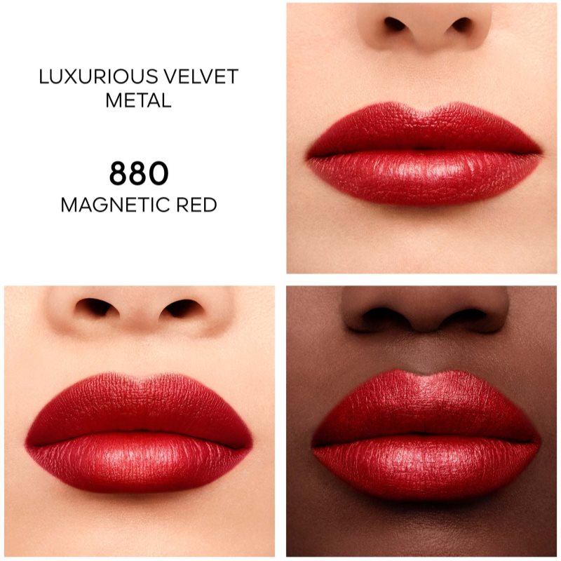 GUERLAIN Rouge G de Guerlain luxury lipstick shade 880 Magnetic Red Velvet Metal 3,5 g