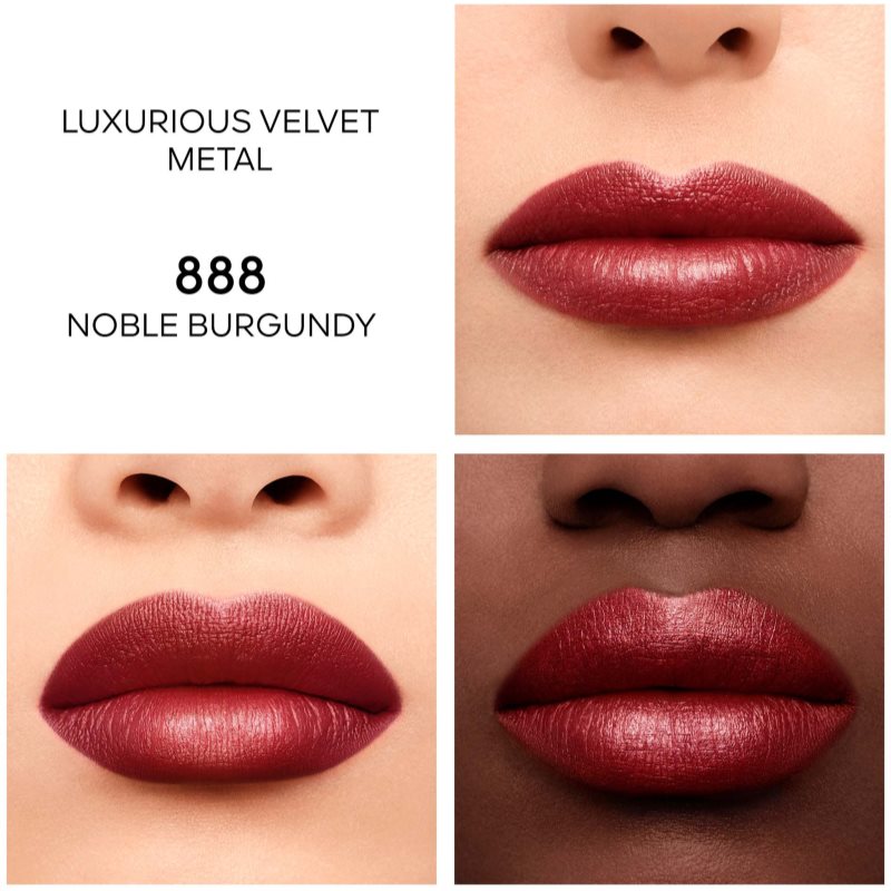 GUERLAIN Rouge G De Guerlain Luxury Lipstick Shade 888 Noble Burgundy Velvet Metal 3,5 G