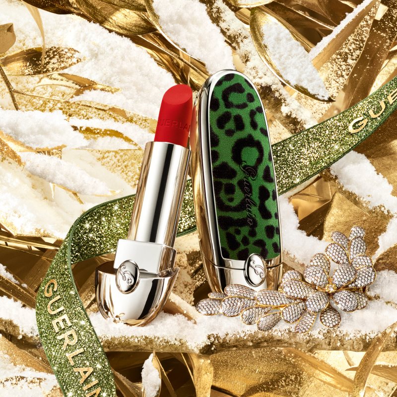 GUERLAIN Rouge G de Guerlain Double Mirror Case astuccio porta rossetti con specchietto edizione limitata Glittery Tiger 1 pz